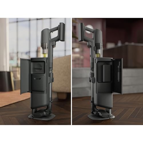 AEG Ultimate 8000 Akku Staubsauger mit Absaugstation und Ersatz-Akku, Automatik-verlängert Laufzeit, 5-Stufen Filtration, für Hartboden, Teppich, Tierhaare, 25 V Akku, 400 ml, Dunkelgrau, AP83A25XNX