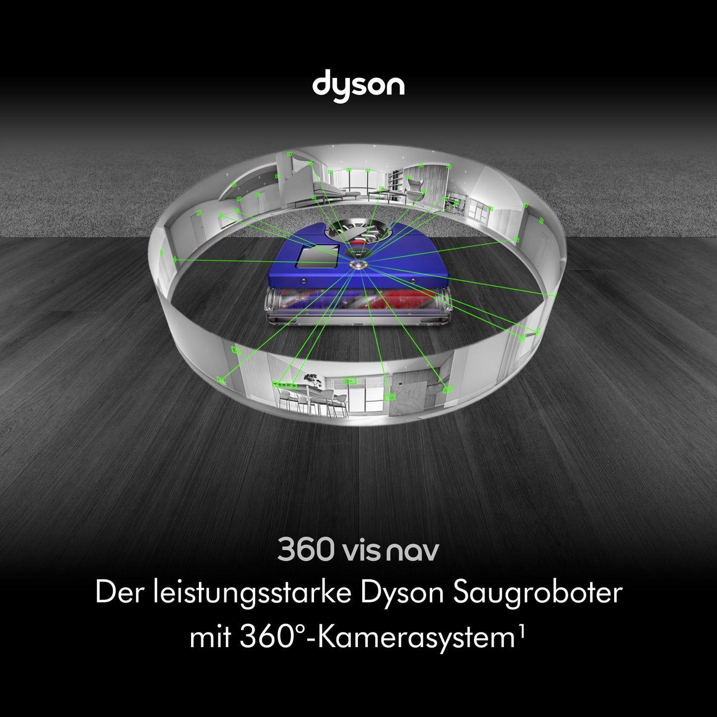 Dyson 360 Vis NAV Saugroboter (Blau/Nickel)