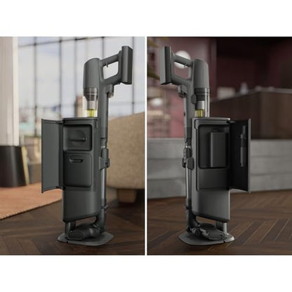 AEG Ultimate 8000 Akku Staubsauger mit Absaugstation und Ersatz-Akku, Automatik-verlängert Laufzeit, 5-Stufen Filtration, für Hartboden, Teppich, Tierhaare, 25 V Akku, 400 ml, Dunkelgrau, AP83A25XNX