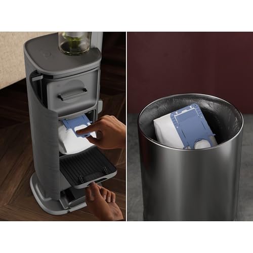 AEG Ultimate 8000 Akku Staubsauger mit Absaugstation und Ersatz-Akku, Automatik-verlängert Laufzeit, 5-Stufen Filtration, für Hartboden, Teppich, Tierhaare, 25 V Akku, 400 ml, Dunkelgrau, AP83A25XNX