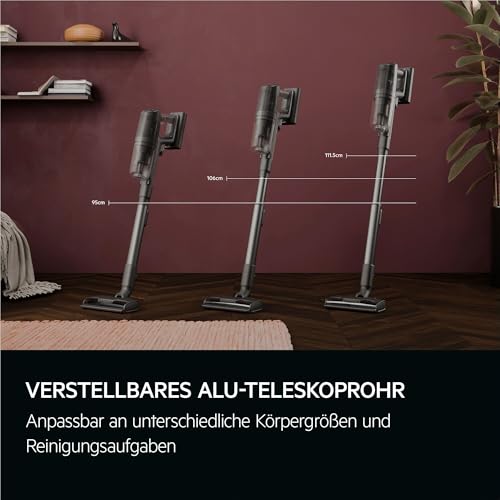 AEG Ultimate 8000 Akku Staubsauger mit Absaugstation und Ersatz-Akku, Automatik-verlängert Laufzeit, 5-Stufen Filtration, für Hartboden, Teppich, Tierhaare, 25 V Akku, 400 ml, Dunkelgrau, AP83A25XNX