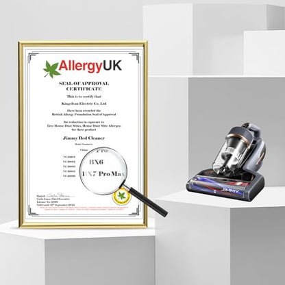 Jimmy BX7 Pro Max Milbensauger 700W, Matratzensauger mit UV-C, 65 °C Heißluft & Graphen-Heizung, Staubsensor, Ionenfunktion, LED-Display