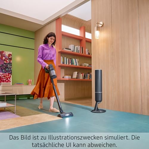 Samsung VS90F40EEK/WD Bespoke AI Jet Ultra Akku+ CompleteClean, Akku-Handstaubsauger inkl. Zubehör, 400 W, 2 Akkus, All-In-One-Station, Active Dual & Slim LED+ Bürste, Pet Tool+, Satin Black