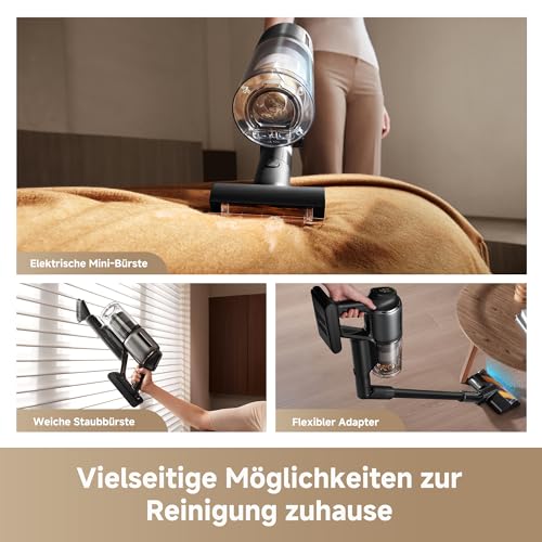 dreame Z40 Station Nass Trockensauger– Kabelloser Stielstaubsauger mit automatischer Leerung, Reinigungsstation, Multi-Bürste mit Stauboffenlegung, 310 AW Saugkraft, 160 Min. Reinigungsdauer