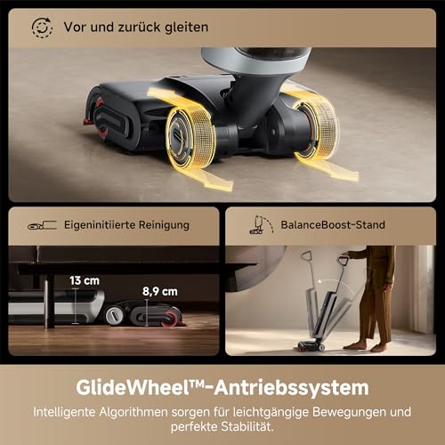 dreame H15 Pro Heat Nass- und Trockensauger, 85° C Wasser, GapFree AI-Roboterarm, RGB-Erkennung, 22.000 Pa Saugleistung, Haarentwirrung, 100° C Bürstenreinigung, 5 Min. 90° C Trocknung, App-Steuerung