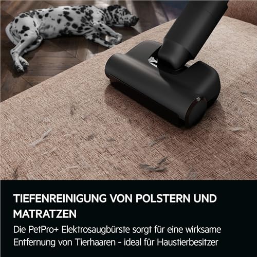 AEG Ultimate 8000 Akku Staubsauger mit Absaugstation und Ersatz-Akku, Automatik-verlängert Laufzeit, 5-Stufen Filtration, für Hartboden, Teppich, Tierhaare, 25 V Akku, 400 ml, Dunkelgrau, AP83A25XNX