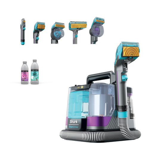 Shark StainStriker HairPro Haustier-Fleckenreiniger, 450W Saugkraft, Anti-Verstopfung, tragbar, entfernt Flecken & Gerüche, inkl. 4 Aufsätze