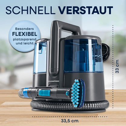 CLEANmaxx Polster- & Teppichreiniger Pro Power 3in1, Waschsauger & Spot Cleaner zur Nassreinigung, ideal für Auto, Sofa & Teppiche