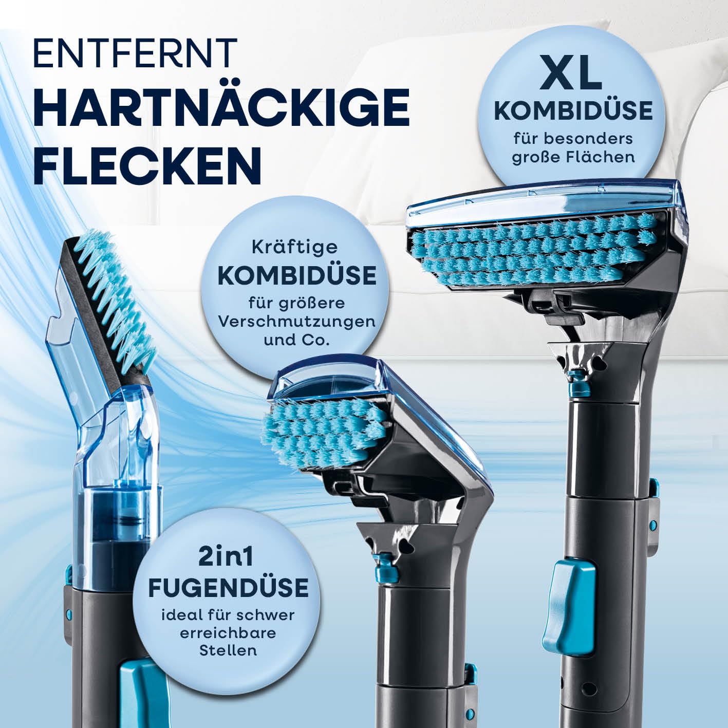 CLEANmaxx Polster- & Teppichreiniger Pro Power 3in1, Waschsauger & Spot Cleaner zur Nassreinigung, ideal für Auto, Sofa & Teppiche