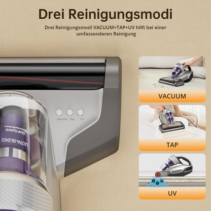 Jimmy JV35 Milbensauger 700W mit UV-C Licht & Heißluft, Matratzensauger mit Doppel-Zyklon, ideal für Matratzen, Betten & Sofa
