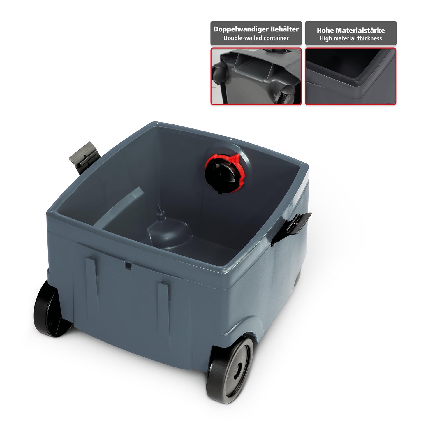 Starmix ISC M-1625 Safe – Industriesauger Staubklasse M mit Gerätesteckdose & automatischer Filterreinigung – Nass-/Trockensauger für Baustelle & Werkstatt, 1600 W Leistung, 25 L, inkl. 5m Schlauch