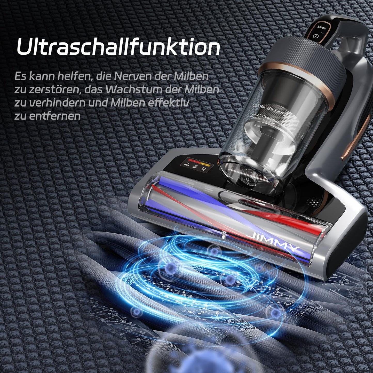 Jimmy BX7 Pro Max Milbensauger 700W, Matratzensauger mit UV-C, 65 °C Heißluft & Graphen-Heizung, Staubsensor, Ionenfunktion, LED-Display