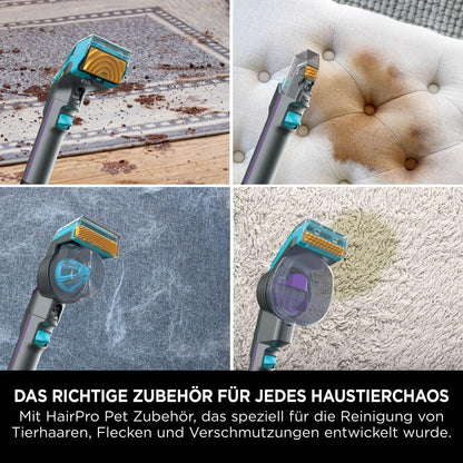 Shark StainStriker HairPro Pet Reiniger, 450W Saugkraft, Anti-Clog Tierhaarextraktor, tragbar, 4 Aufsätze & 2 Reinigungsmittel