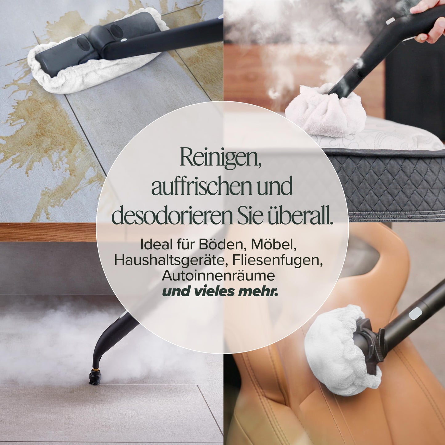 Dupray Neat Dampfreiniger, leistungsstarker Multifunktionsreiniger für Böden, Fliesen, Möbel, Matratzen, Auto & mehr, inkl. 17 Zubehörteile