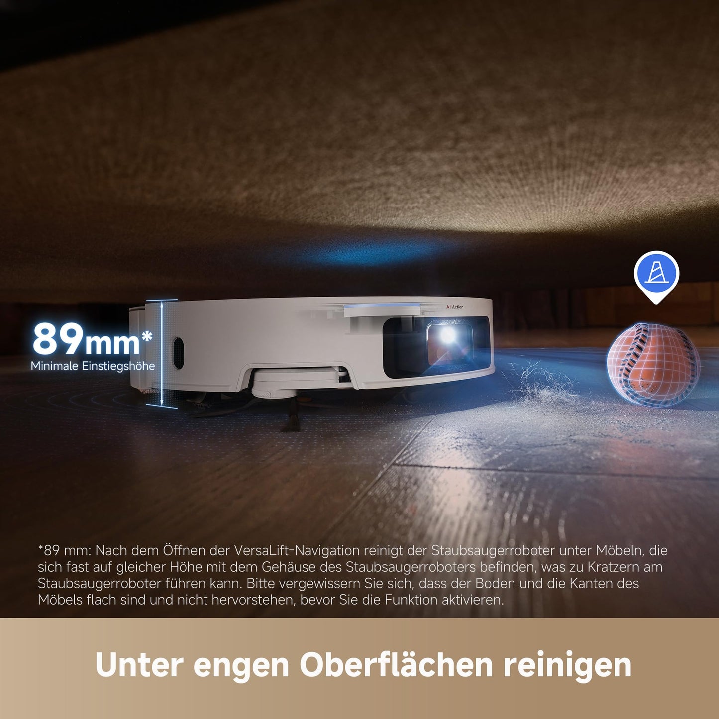 dreame X50 Ultra Complete Saugroboter mit Wischfunktion, 20.000 Pa, 6 cm Hindernisfreiheit, KI-Hindernisvermeidung & 360° Navigation