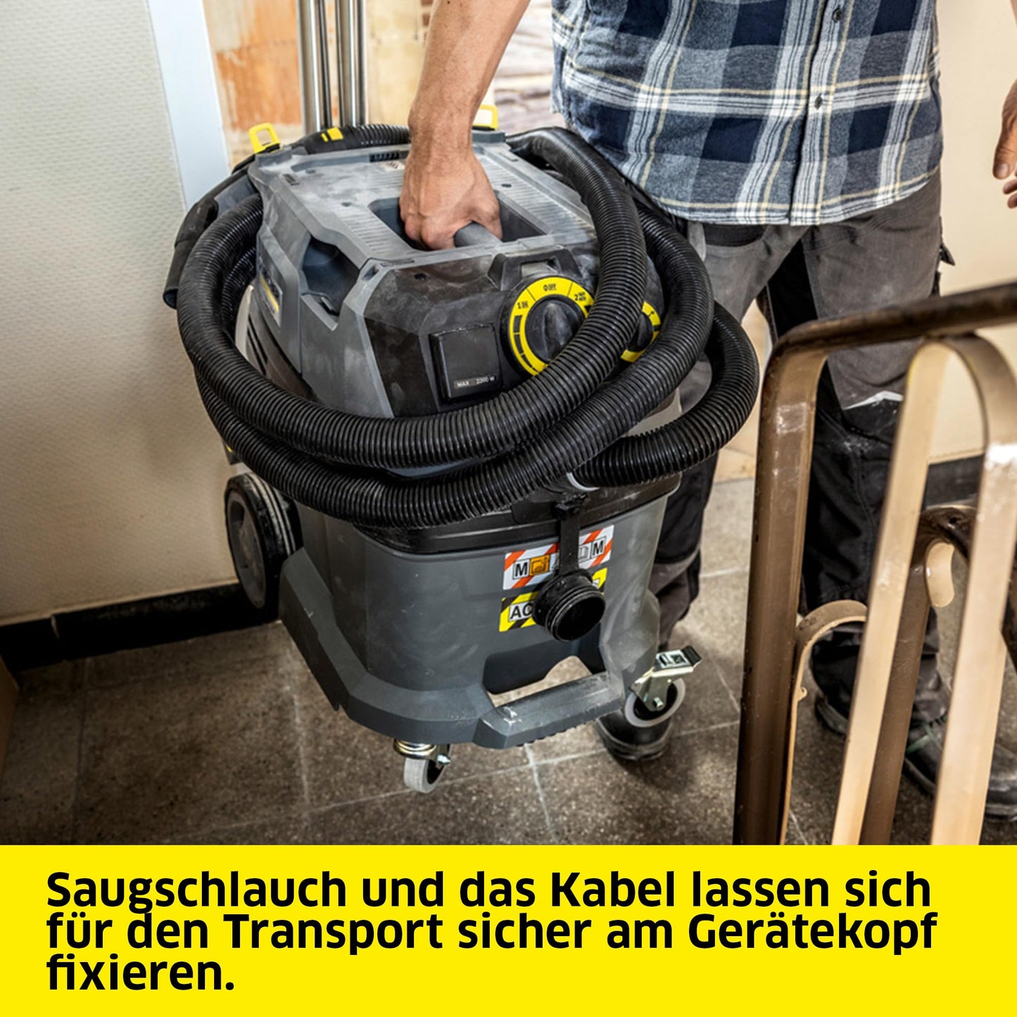 Kärcher Nass- und Trockensauger NT 30/1 Tact Te Basic M, Leistung: max. 1380 W, Flachfaltenfilter, Kunststoffbehälter: 30 l, 4 m-Saugschlauch, Nass-/Trockenbodendüse Standard (300 mm), Gerätesteckdose