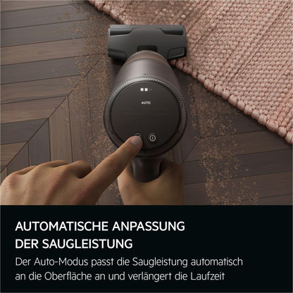 AEG Ultimate 8000 Akku Staubsauger mit Absaugstation und Ersatz-Akku, Automatik-verlängert Laufzeit, 5-Stufen Filtration, für Hartboden, Teppich, Tierhaare, 25 V Akku, 400 ml, Dunkelgrau, AP83A25XNX