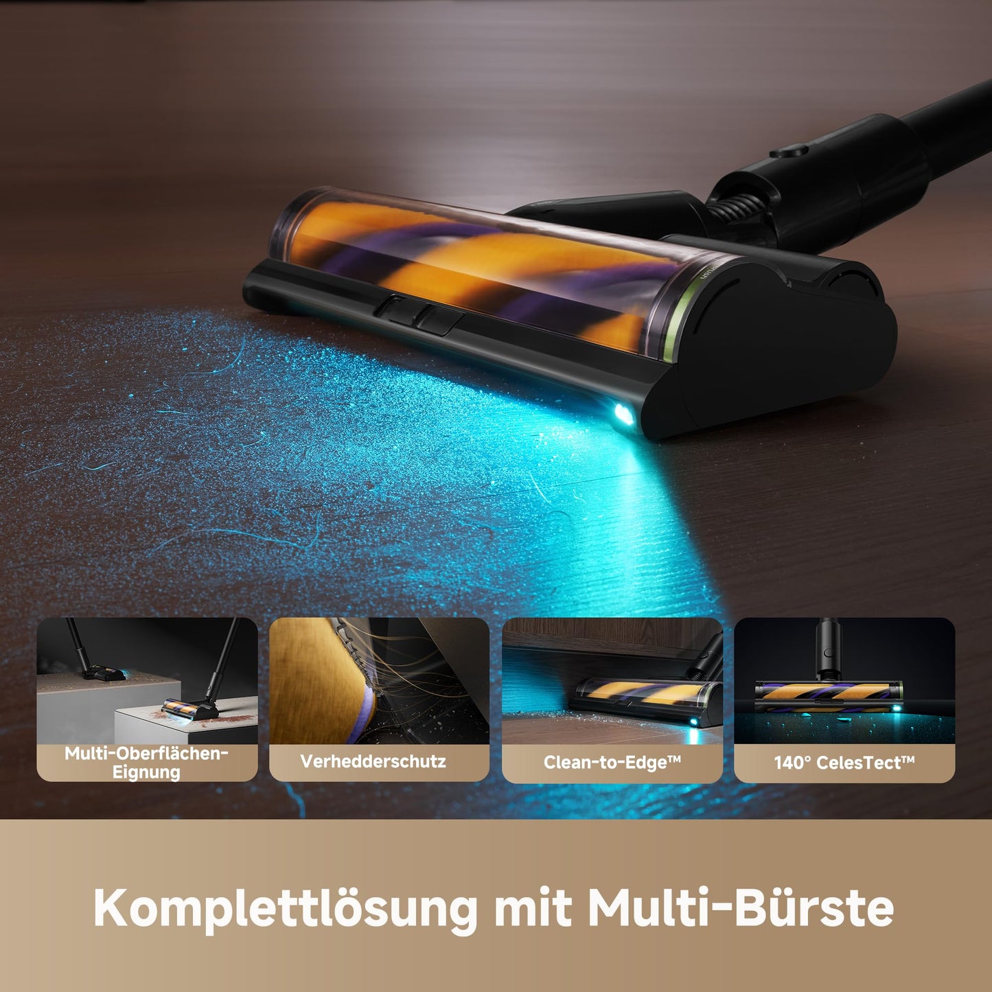 dreame Z40 Station Nass Trockensauger– Kabelloser Stielstaubsauger mit automatischer Leerung, Reinigungsstation, Multi-Bürste mit Stauboffenlegung, 310 AW Saugkraft, 160 Min. Reinigungsdauer