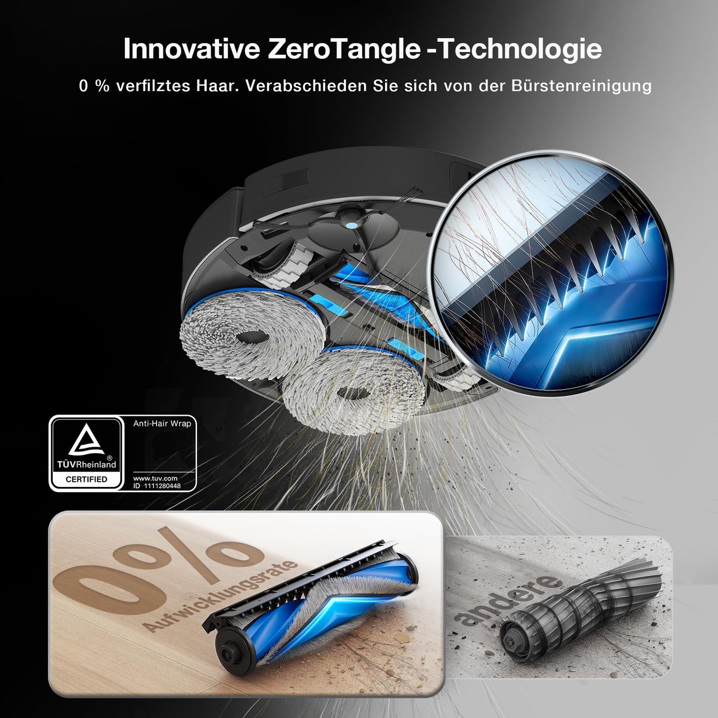 ECOVACS DEEBOT T30S Combo Complete Saugroboter mit Wischfunktion Akku-Staubsauger, All-in-One Reinigungsstation,11000Pa, ZeroTangle Technologie, TruEdge™ Kantenreinigung, Heißwasser-Mopp-Waschen