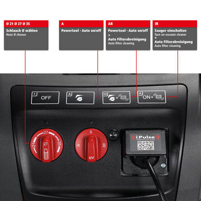 starmix iPulse M-1635 Safe Plus – Industriestaubsauger Staubklasse M, 35 l Behälter, 280 mbar, 75 l/s – automatische Filterabreinigung & 5m Schlauch - mit vielfältigem Zubehör-Set & BG-Bau förderfähig