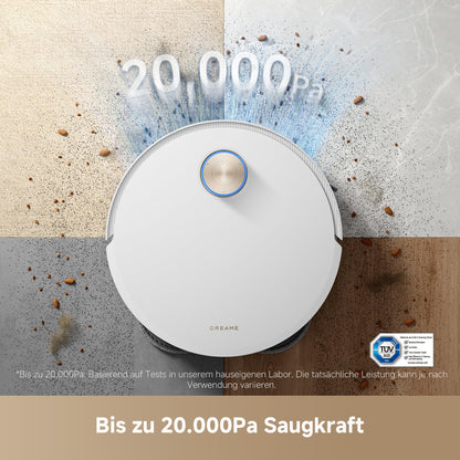 dreame X50 Ultra Complete Saugroboter mit Wischfunktion, 20.000 Pa, 6 cm Hindernisfreiheit, KI-Hindernisvermeidung & 360° Navigation