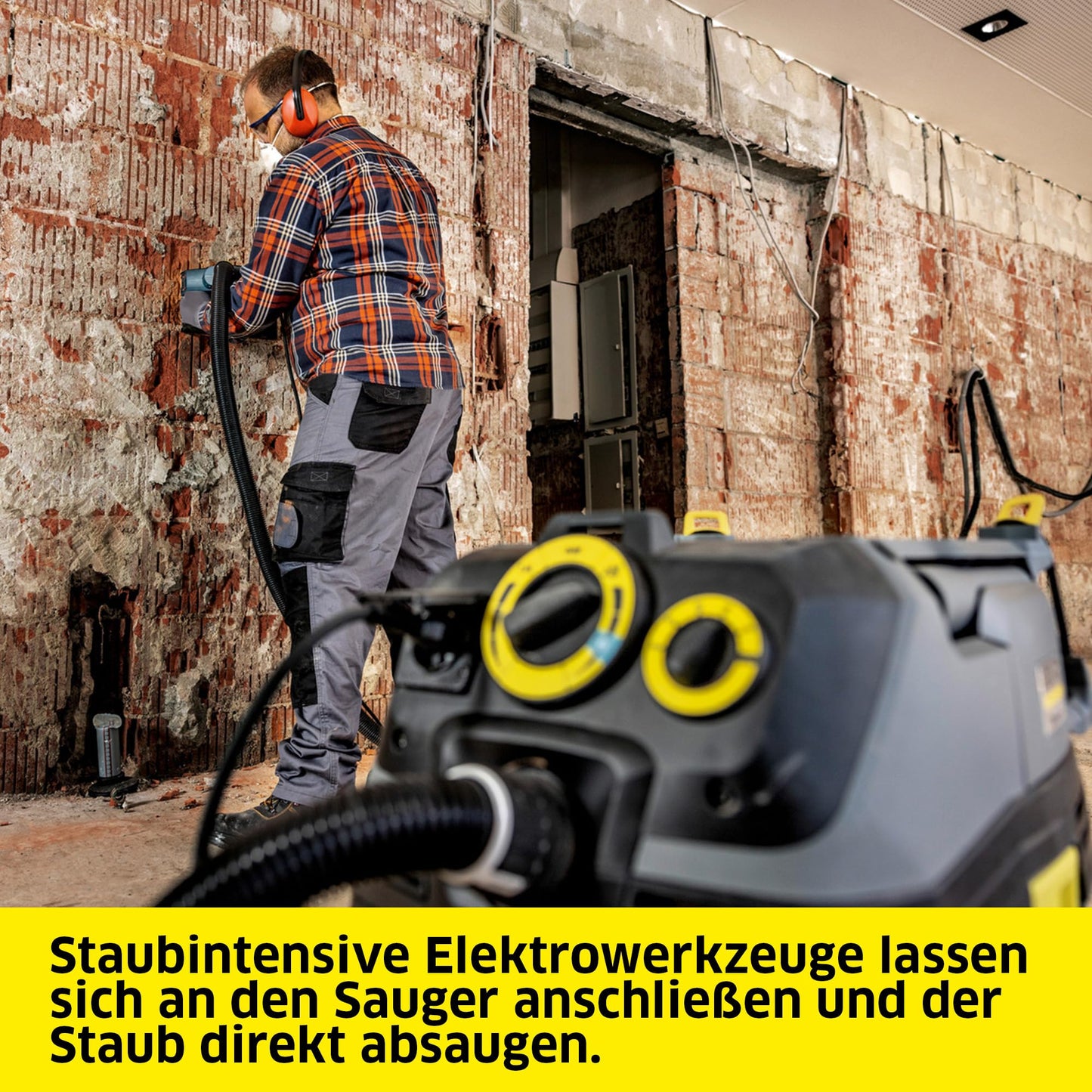 Kärcher Nass- und Trockensauger NT 30/1 Tact Te Basic M, Leistung: max. 1380 W, Flachfaltenfilter, Kunststoffbehälter: 30 l, 4 m-Saugschlauch, Nass-/Trockenbodendüse Standard (300 mm), Gerätesteckdose