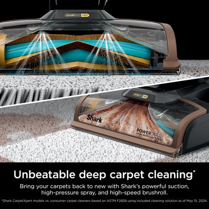 Shark CarpetXpert EX301 HairPro mit StainStriker, aufrechter Teppich- & Polsterreiniger, Flecken- & Geruchsentferner, Teppich-Shampooer
